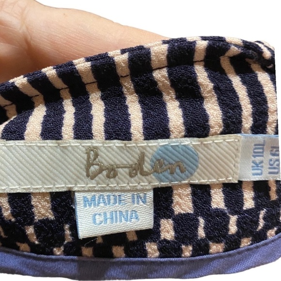 Boden Easy Notch Shift Dress Black Matchstick Size 6L - Picture 5 of 7